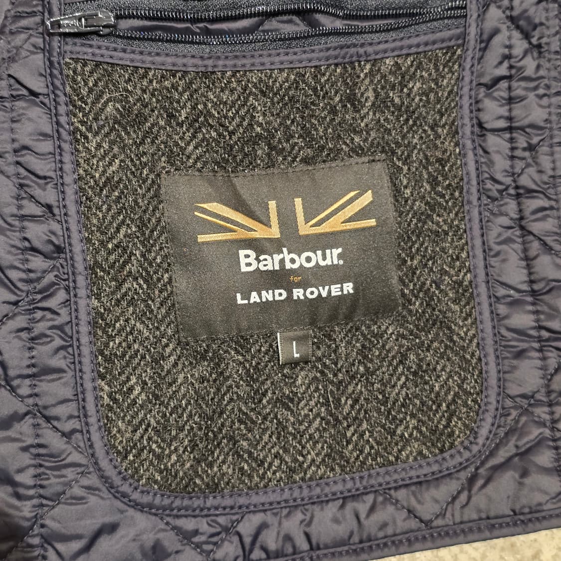 Barbour x 랜드로버 네이비 퀼팅 베스트 상품이미지7