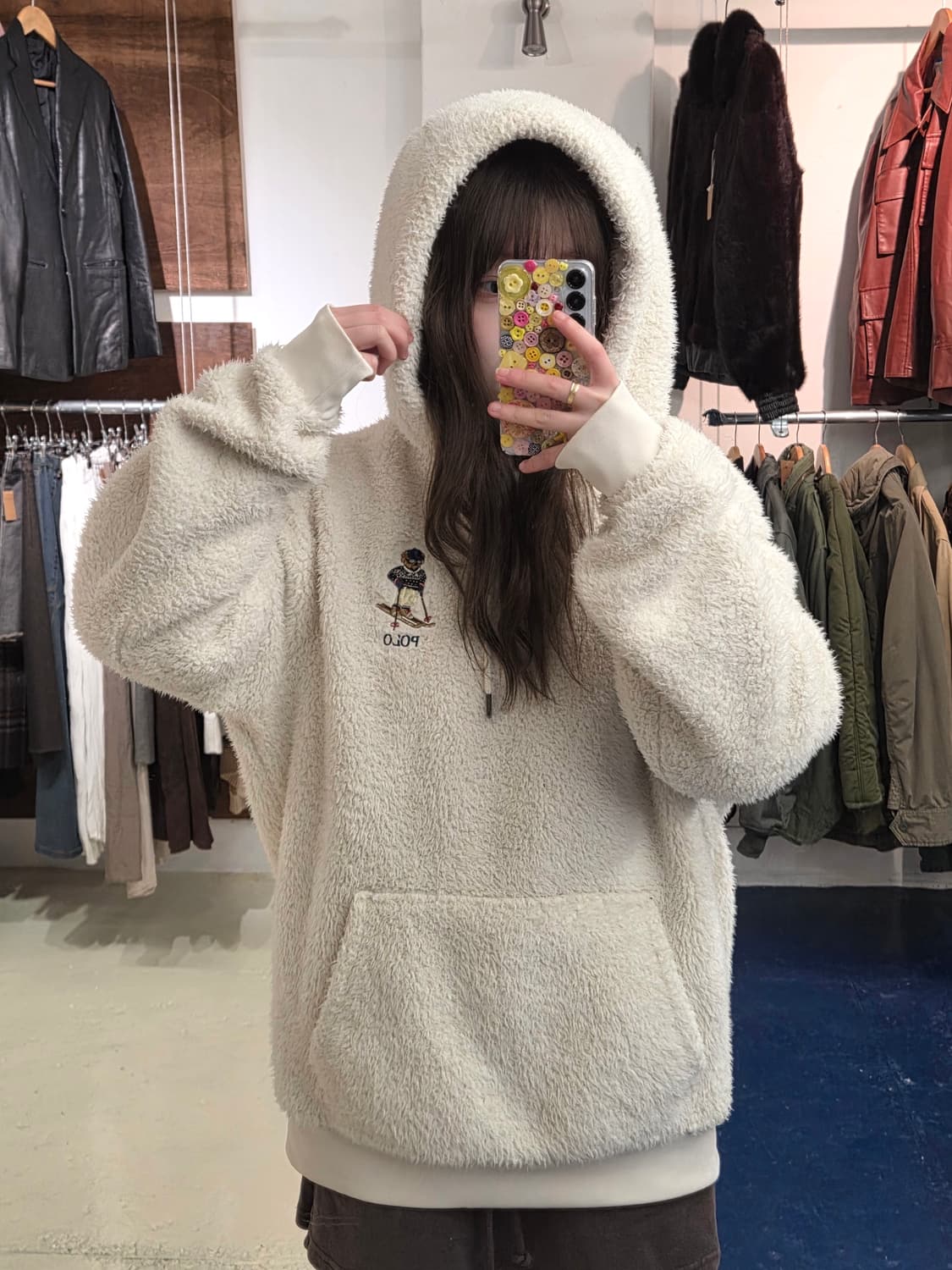 PRL 폴로 랄프로렌 신형 폴로베어 플리스 후드티 상품이미지1