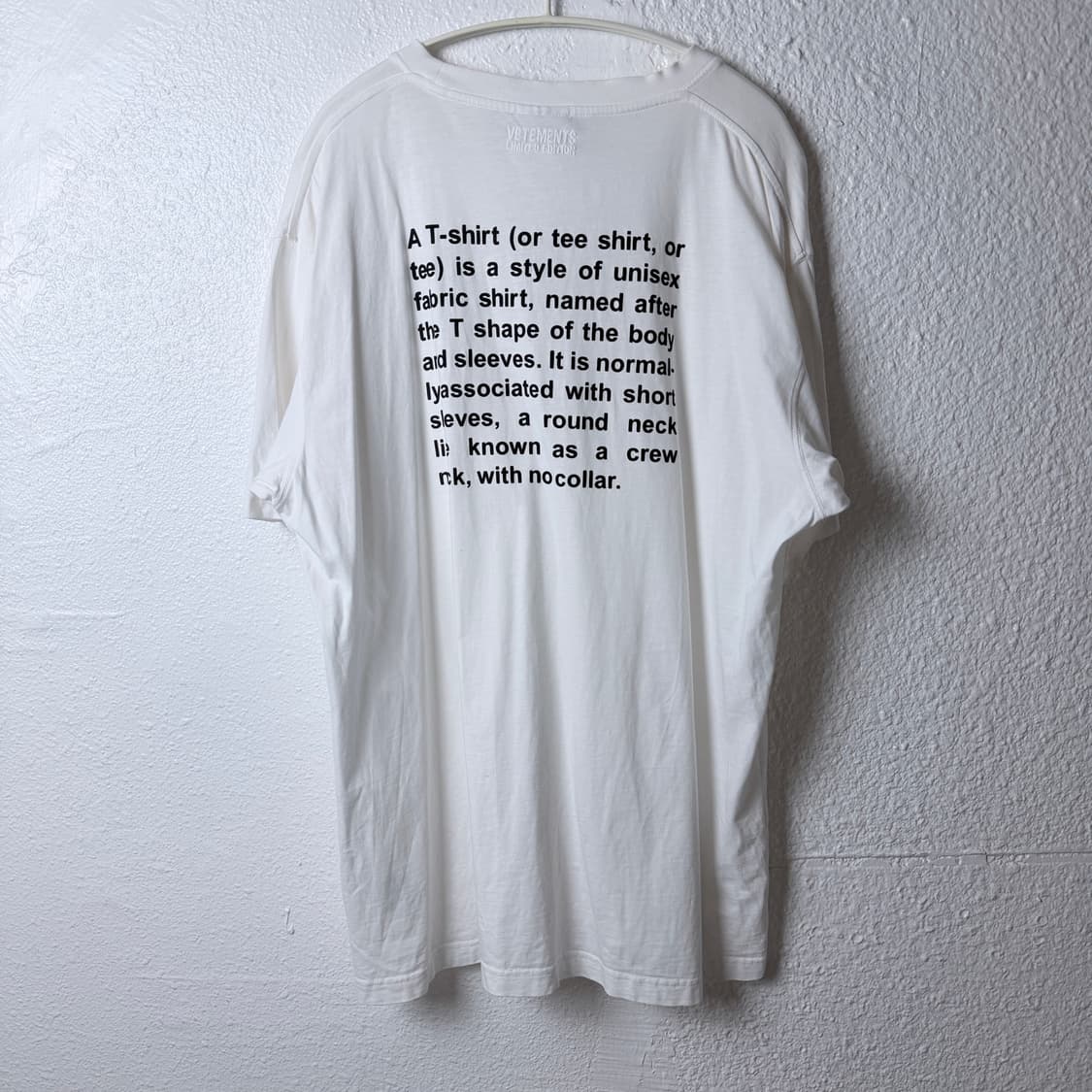 Vetements printemps - ete 2017 T-Shirt 상품이미지4