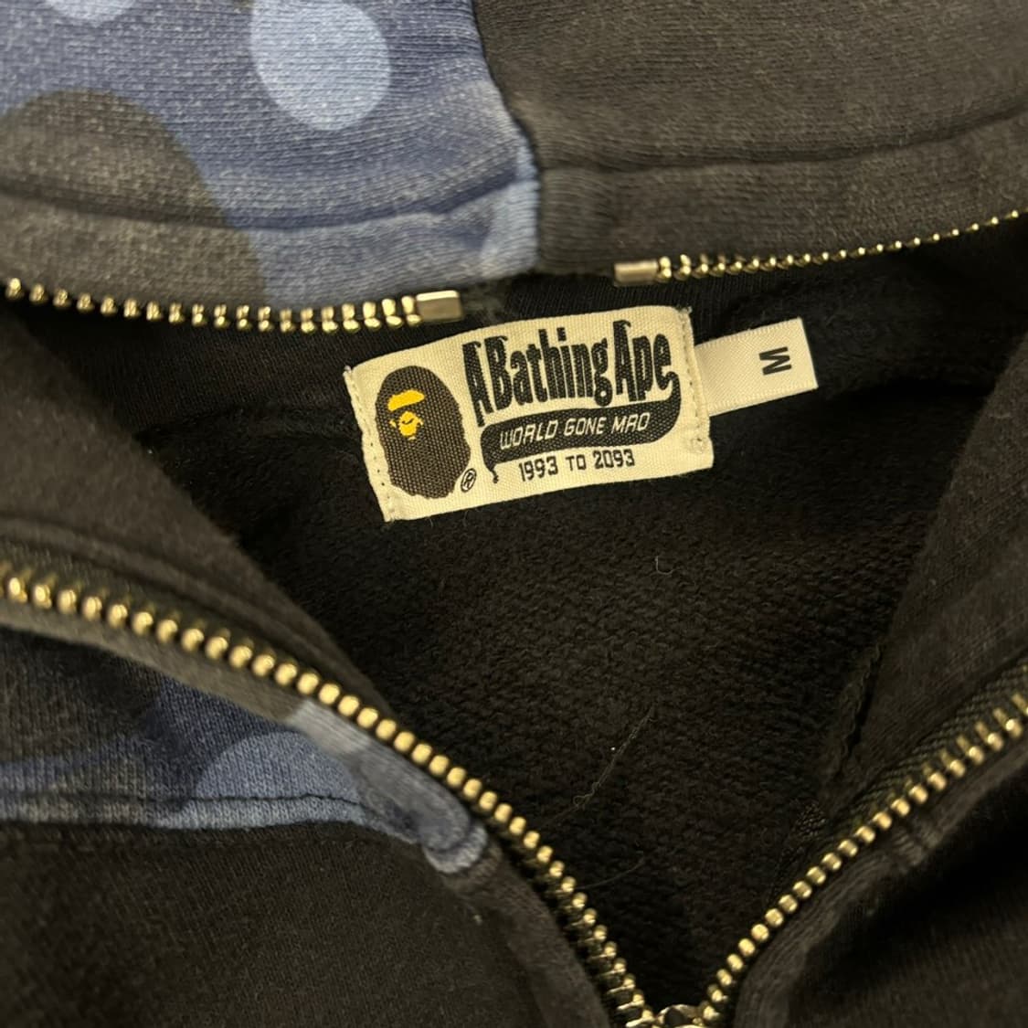 베이프 하프 블루 청계 카모 풀 후드집업  상품이미지5