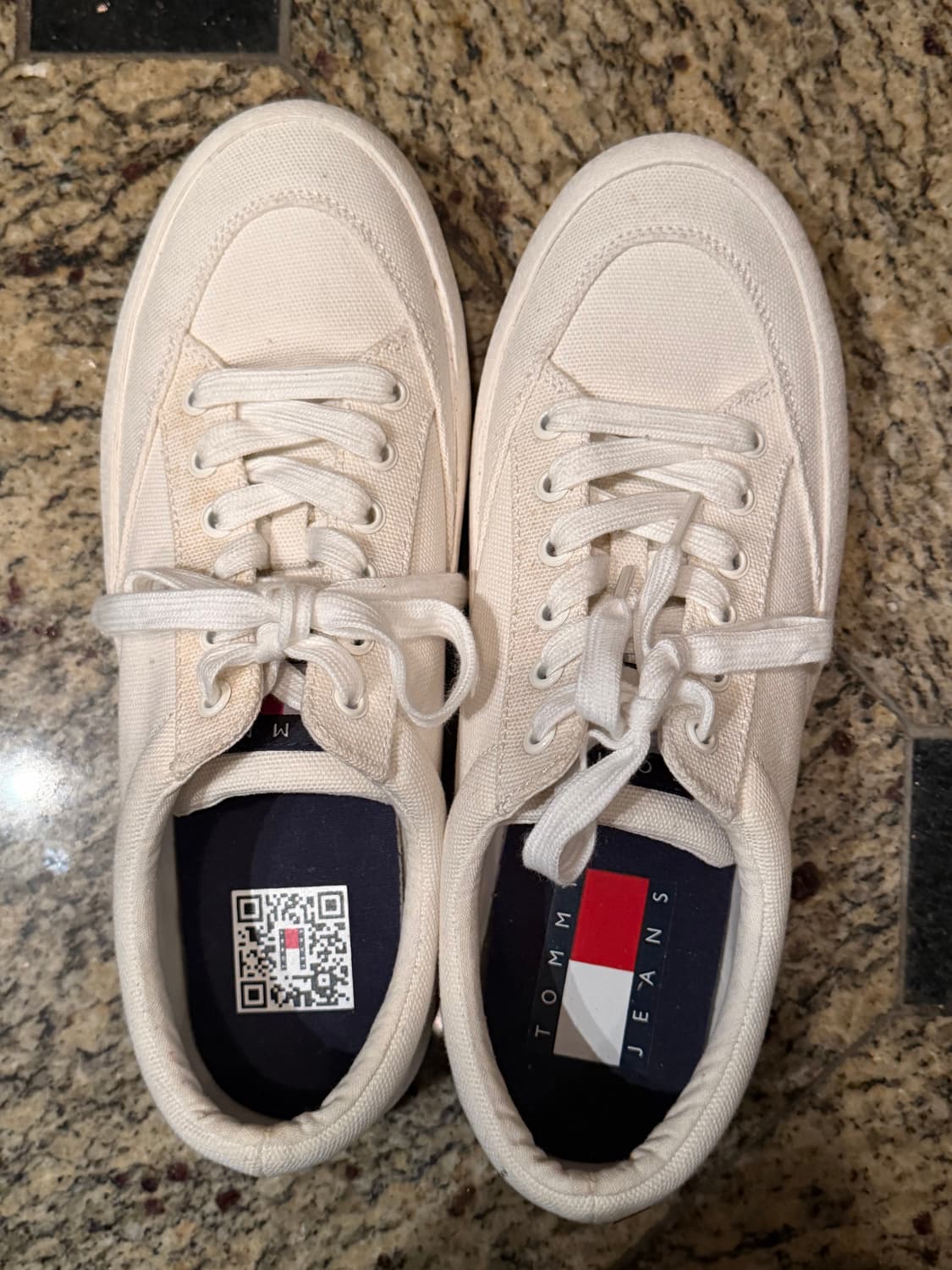 [UK9,EUR43]타미힐피거 화이트 캔버스화 상품이미지1