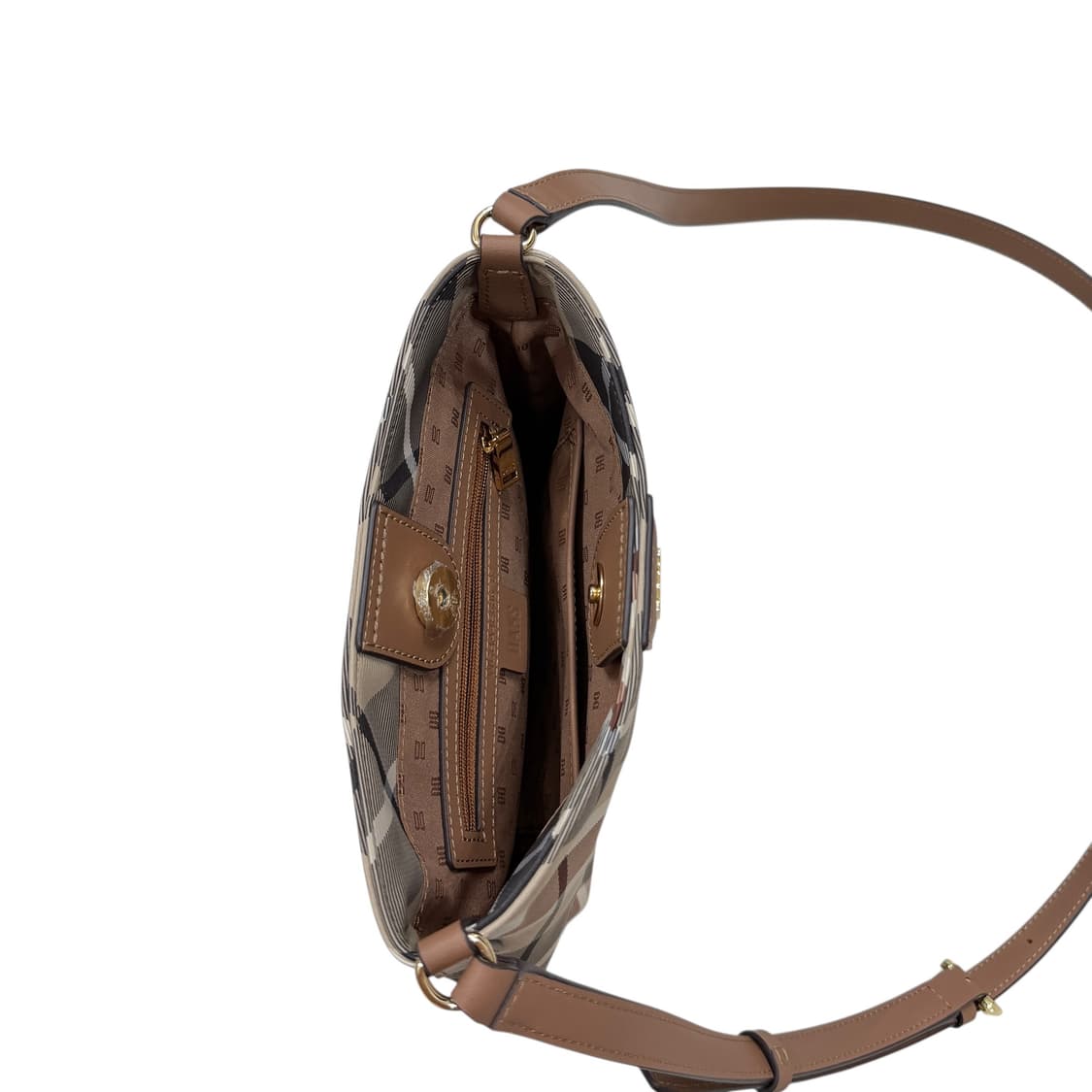 DAKS 닥스 여성 브라운 체크 크로스백 가방 상품이미지5