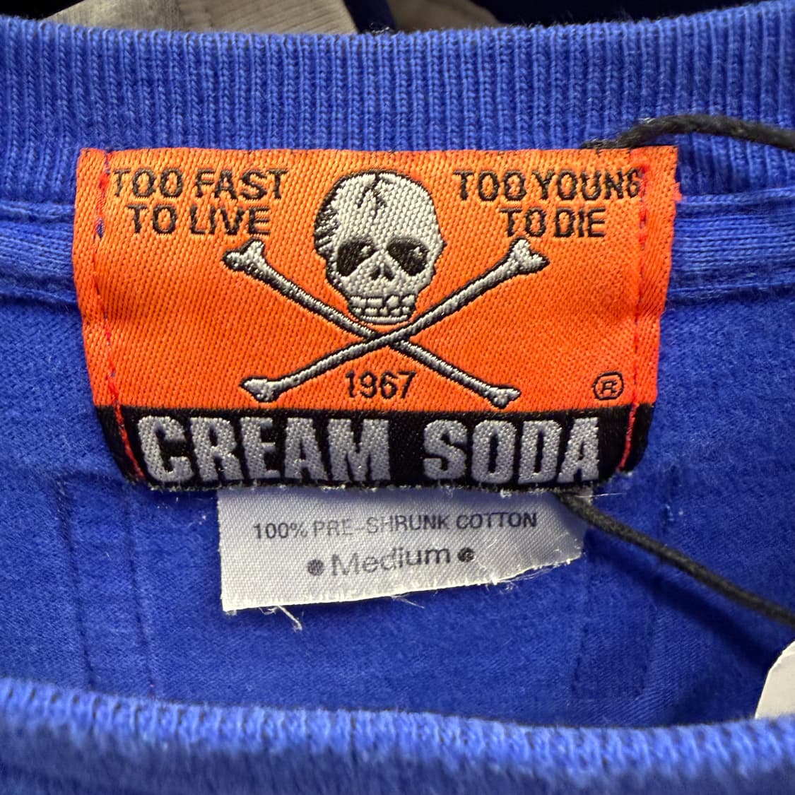 CREAM SODA  크림소다 빈티지 블루 반팔 티셔츠 M 상품이미지7