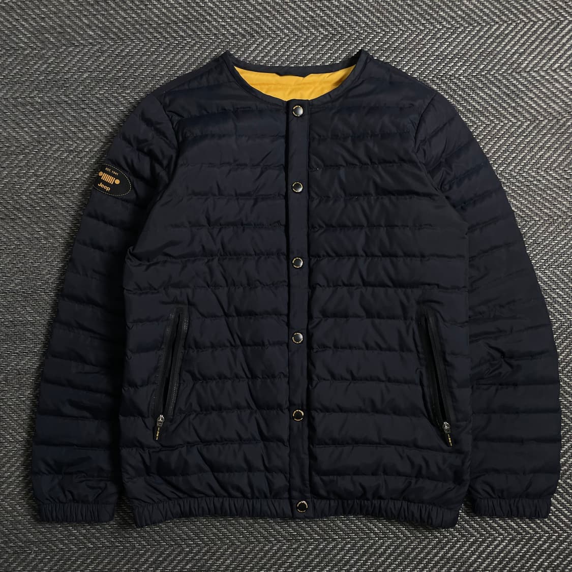 Jeep 덕다운 버튼 경량 패딩 자켓 네이비o 4957 상품이미지1