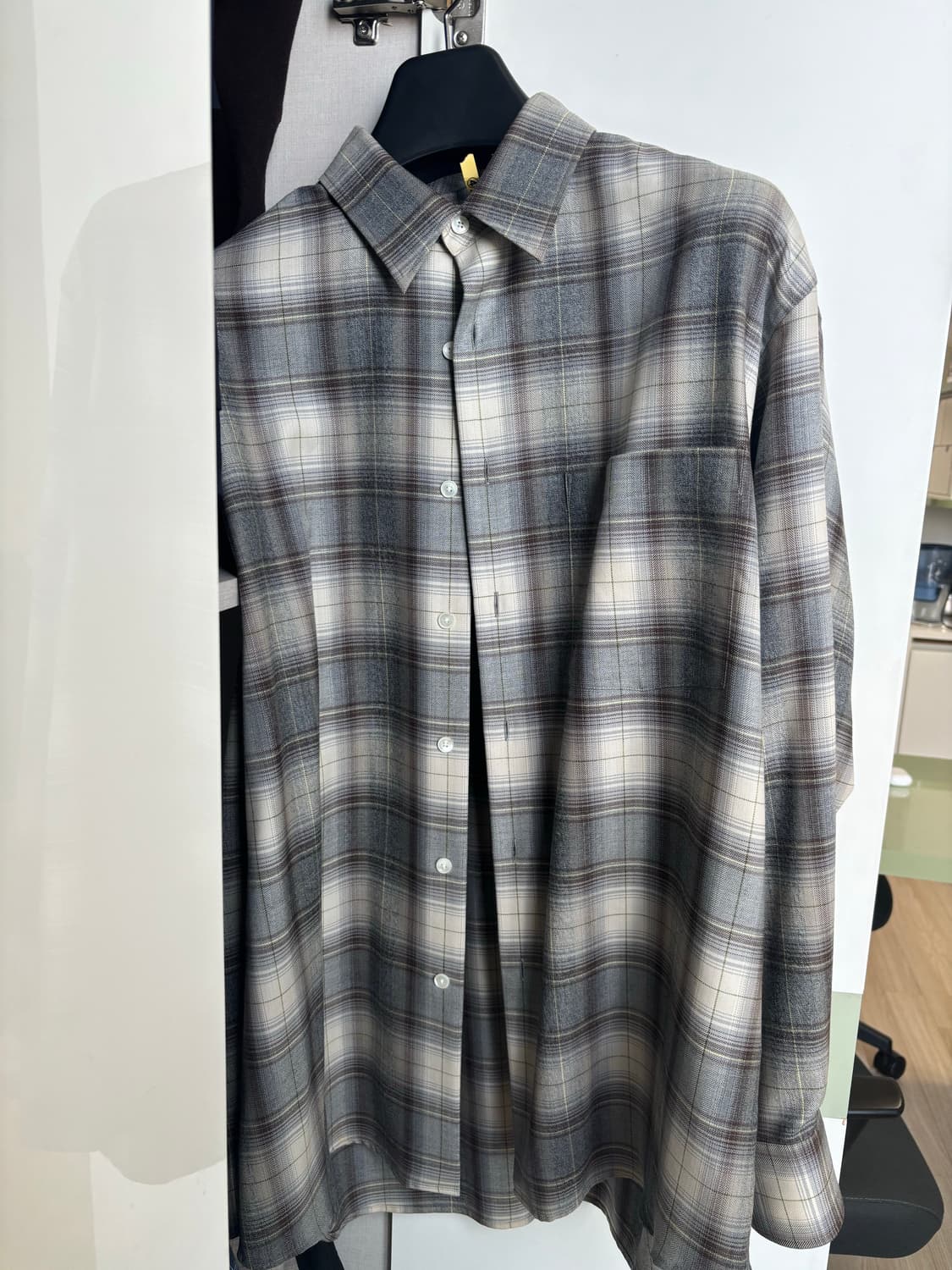 오라리 울 체크 셔츠 4 상품이미지1