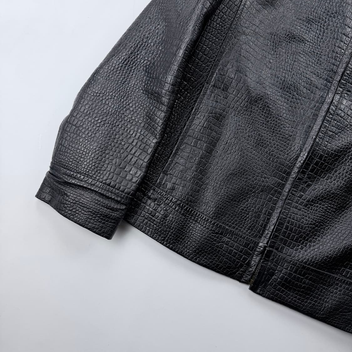 알프레도 베르사체 악어가죽 패턴 가죽 자켓 상품이미지3