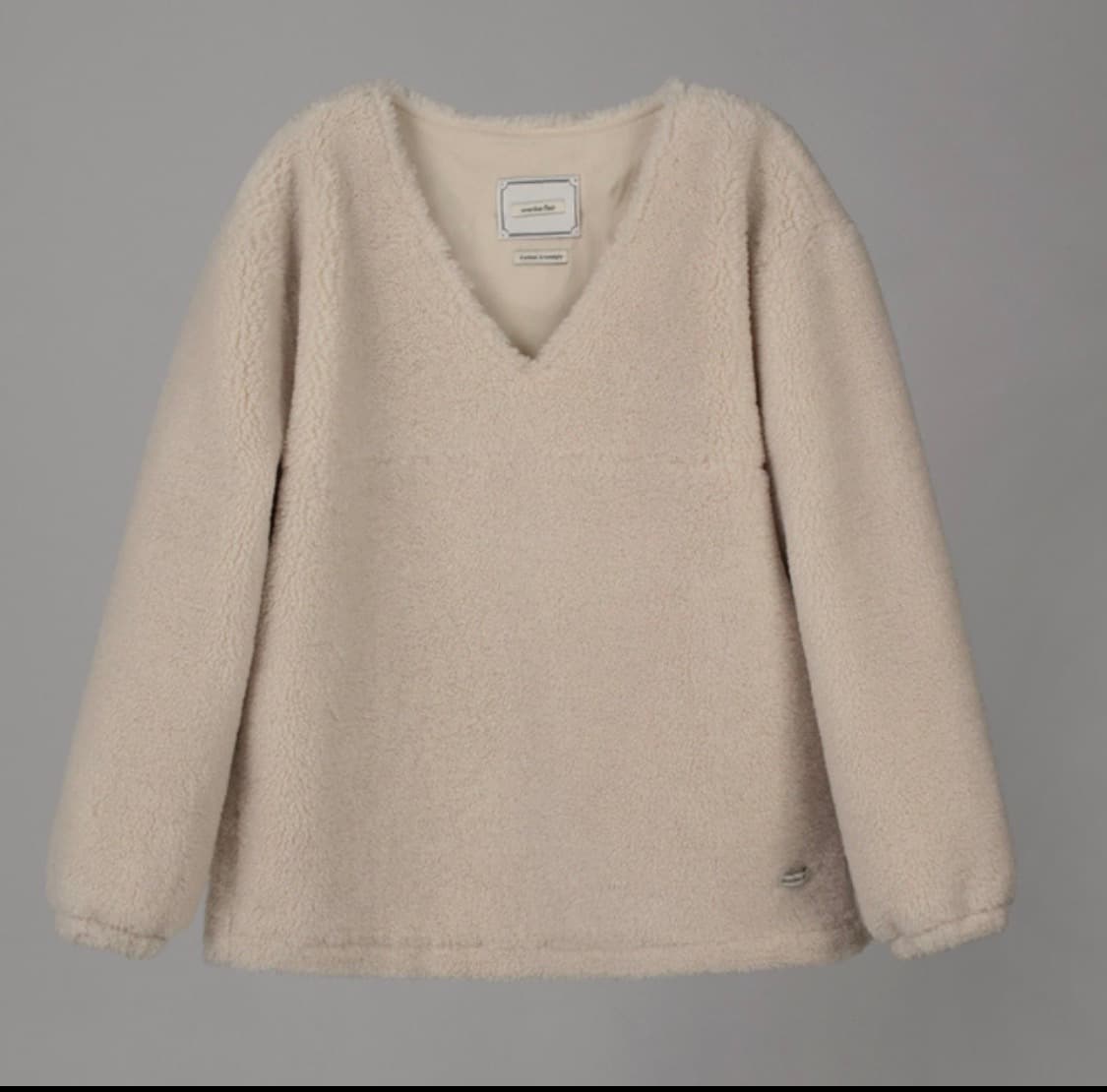 오버듀플레어 플리스 v넥 맨투맨 상품이미지3