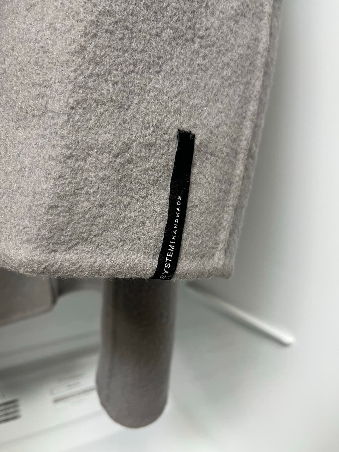 시스템옴므 그레이 캐시미어 핸드메이드 하프 코트 105사이즈 상품이미지4