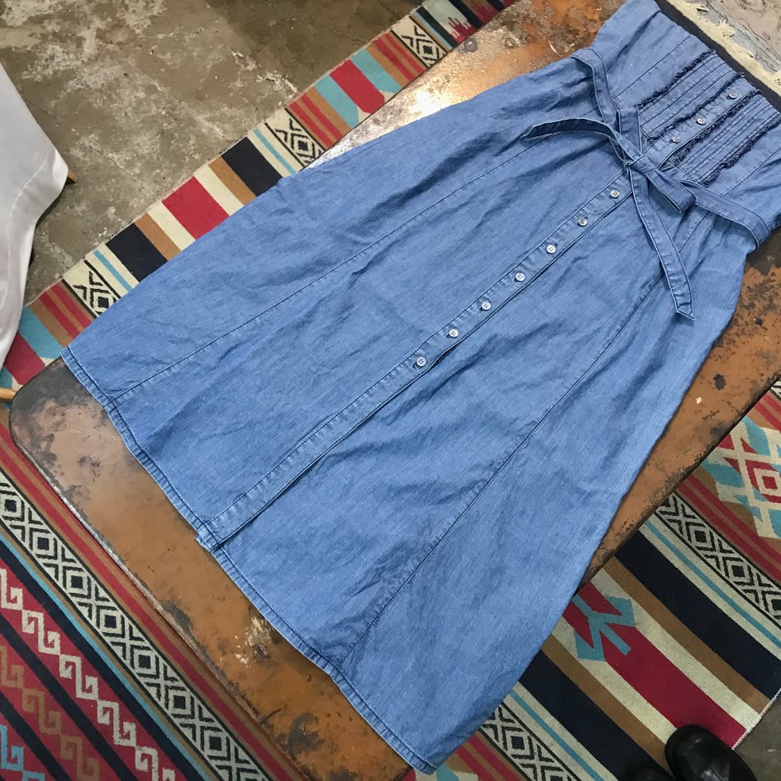 빈티지 다크 중청 풀버튼 슬리브리스 원피스 여성 55  상품이미지3