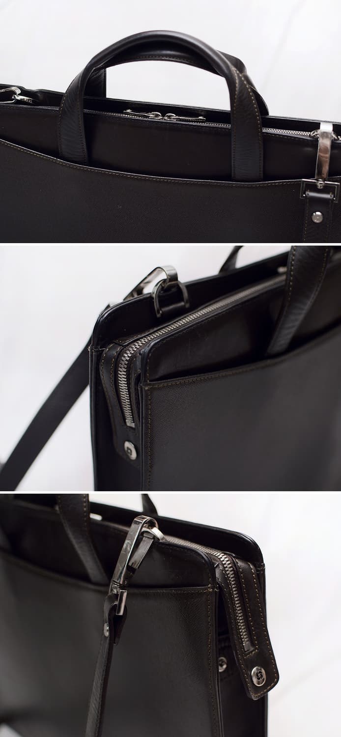 쌤소나이트 폴리오 풀그레인 사피아노 레더 슬림 브리프케이스 상품이미지5