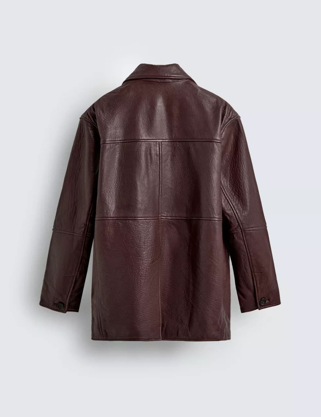 [L] 램스킨 텍스처 레더코트 상품이미지6