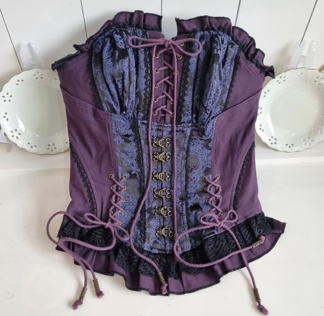 오즈안젤로 대대장 퍼플 아일렛 코르셋 빈티지  상품이미지1