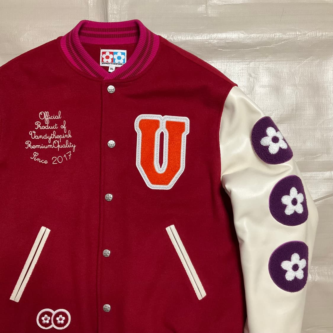 반디 더 핑크 바시티 자켓 XL 상품이미지1