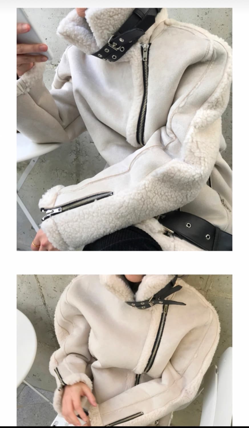 블랑 무스탕 양털 자켓 상품이미지10