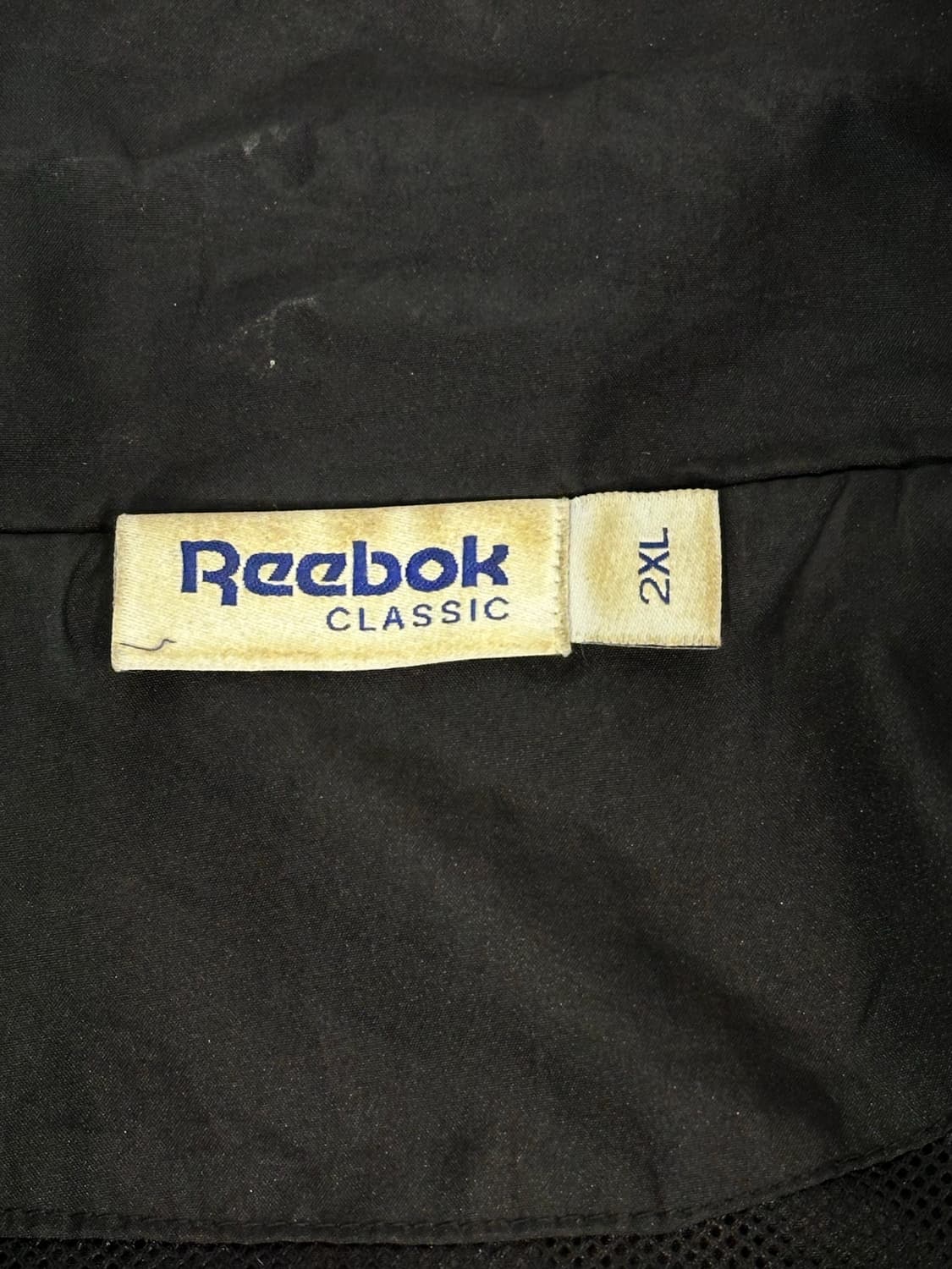 리복 블랙 올드스쿨 오버핏 바람막이 자켓 2XL 상품이미지7