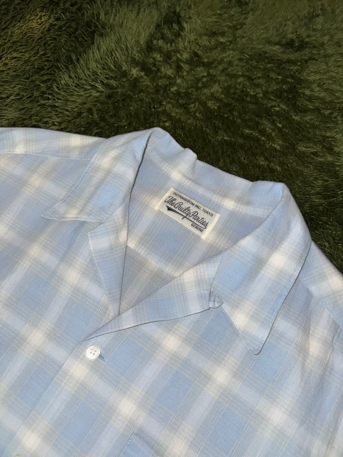 [XL] Wacko Maria 와코마리아 플레이드 체크 오픈카라 셔츠 상품이미지2