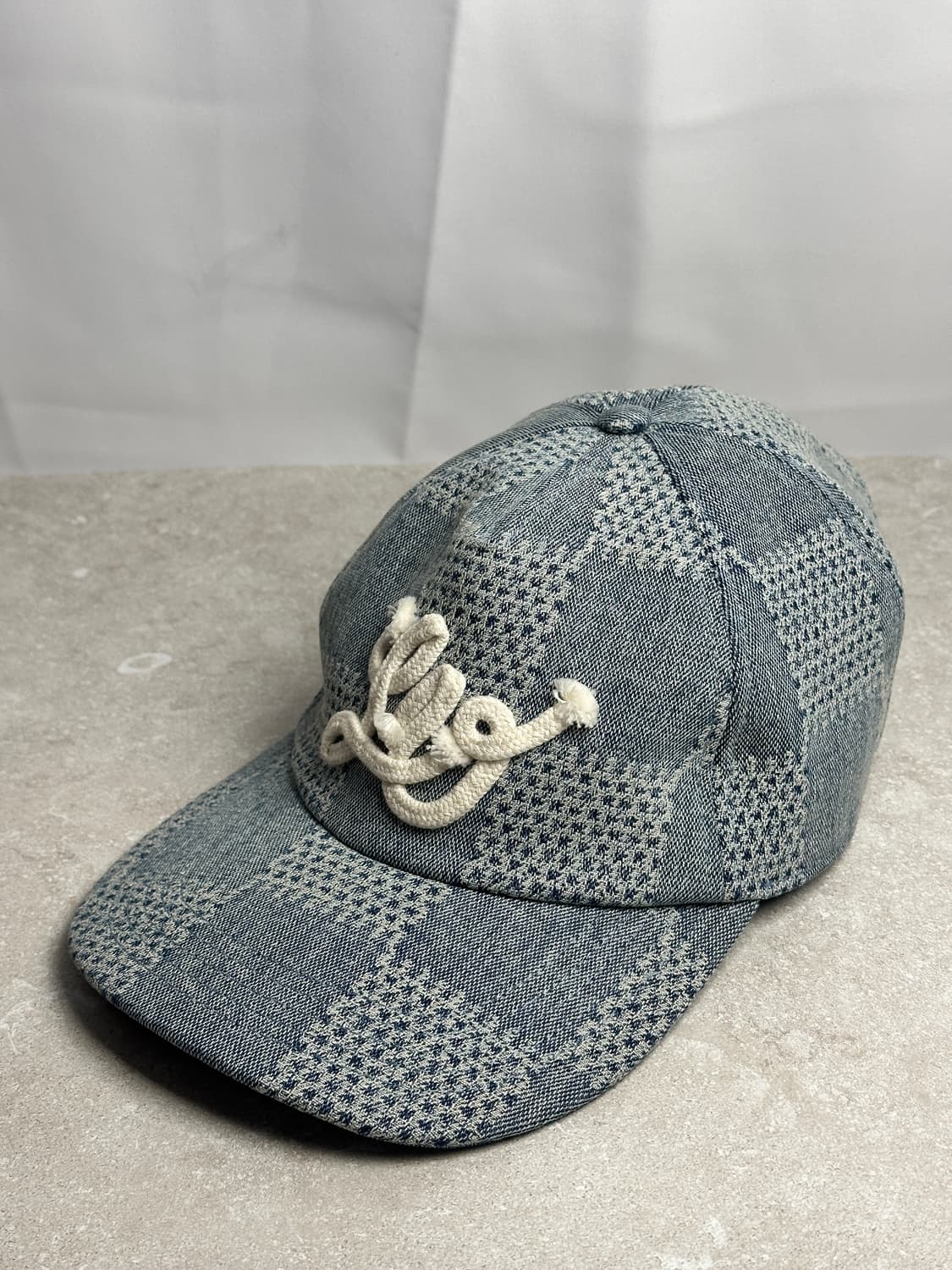 루이비통 데님 다미에 패치워크 캡   상품이미지1