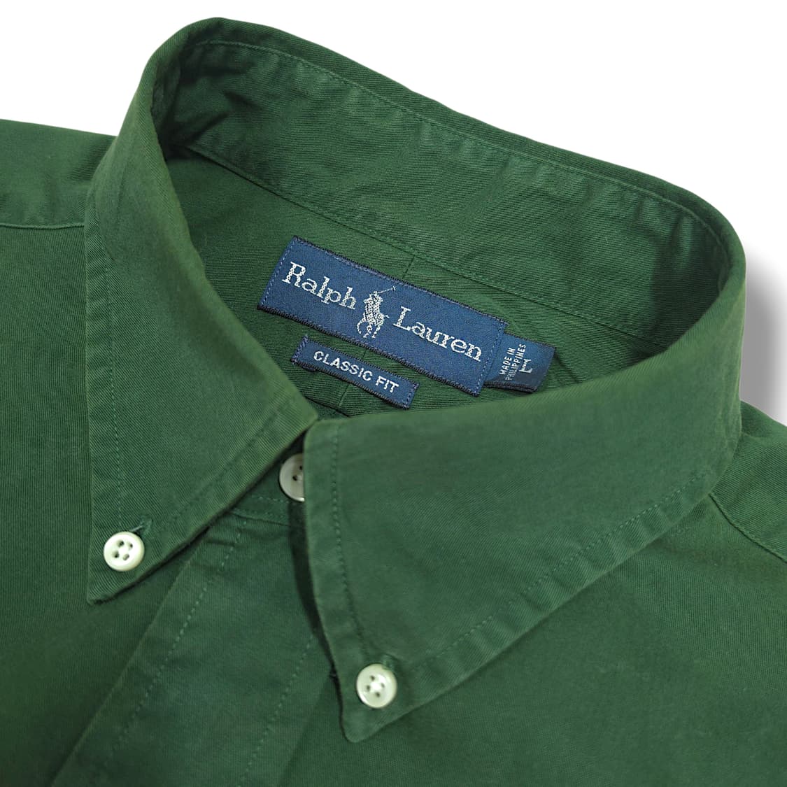 [L] 폴로 그린 버튼다운 클래식핏 옥스포드 긴팔셔츠 상품이미지7