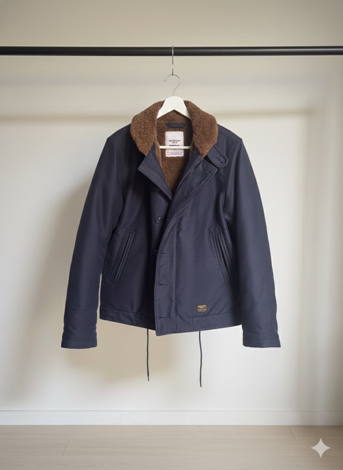 에스피오나지 네이비 퍼 자켓 상품이미지1