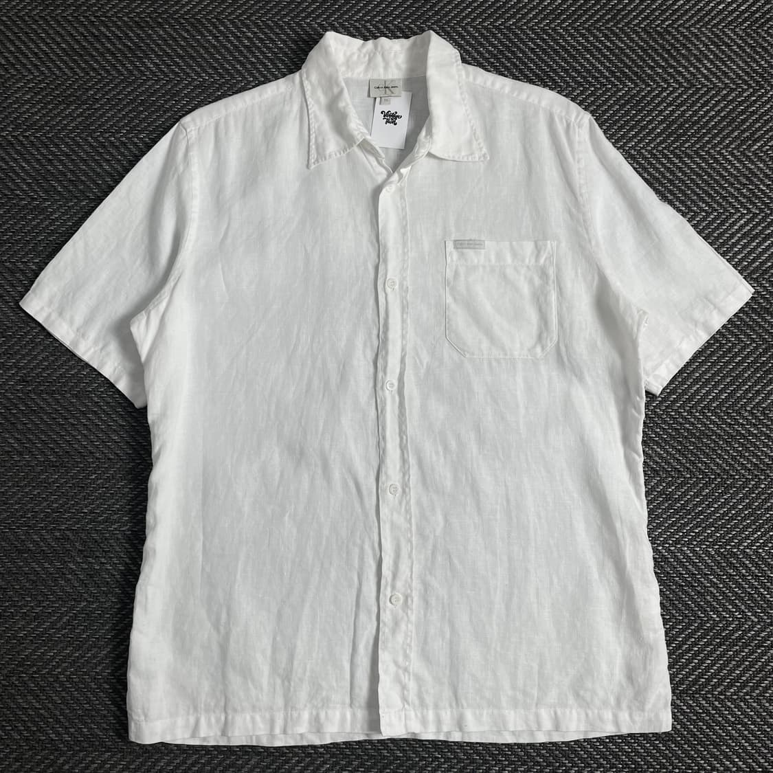 00s 캘빈클라인 아카이브 반팔 린넨 셔츠o 3529 상품이미지1