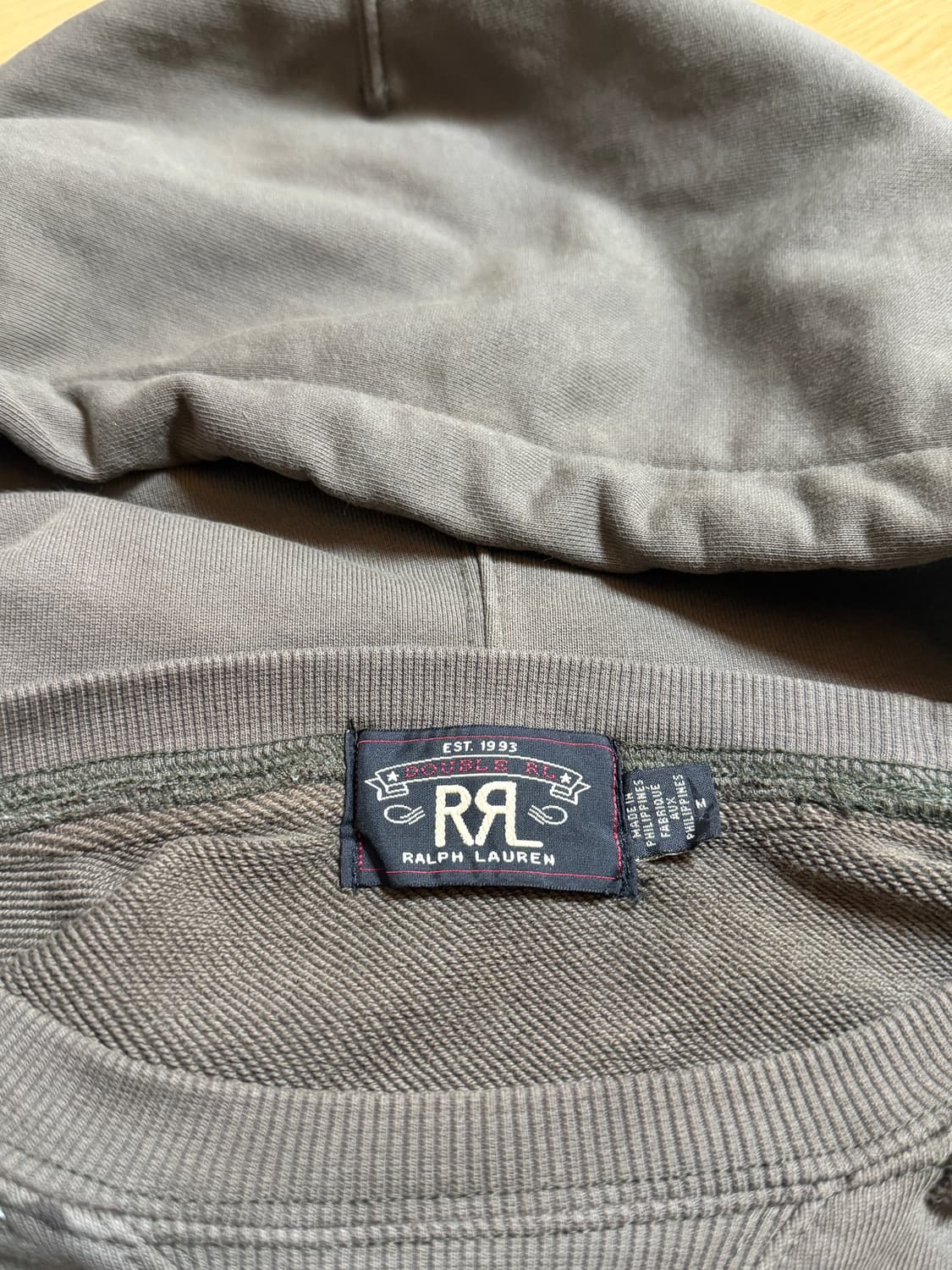 RRL 더블알엘 후드티 브라운 상품이미지5