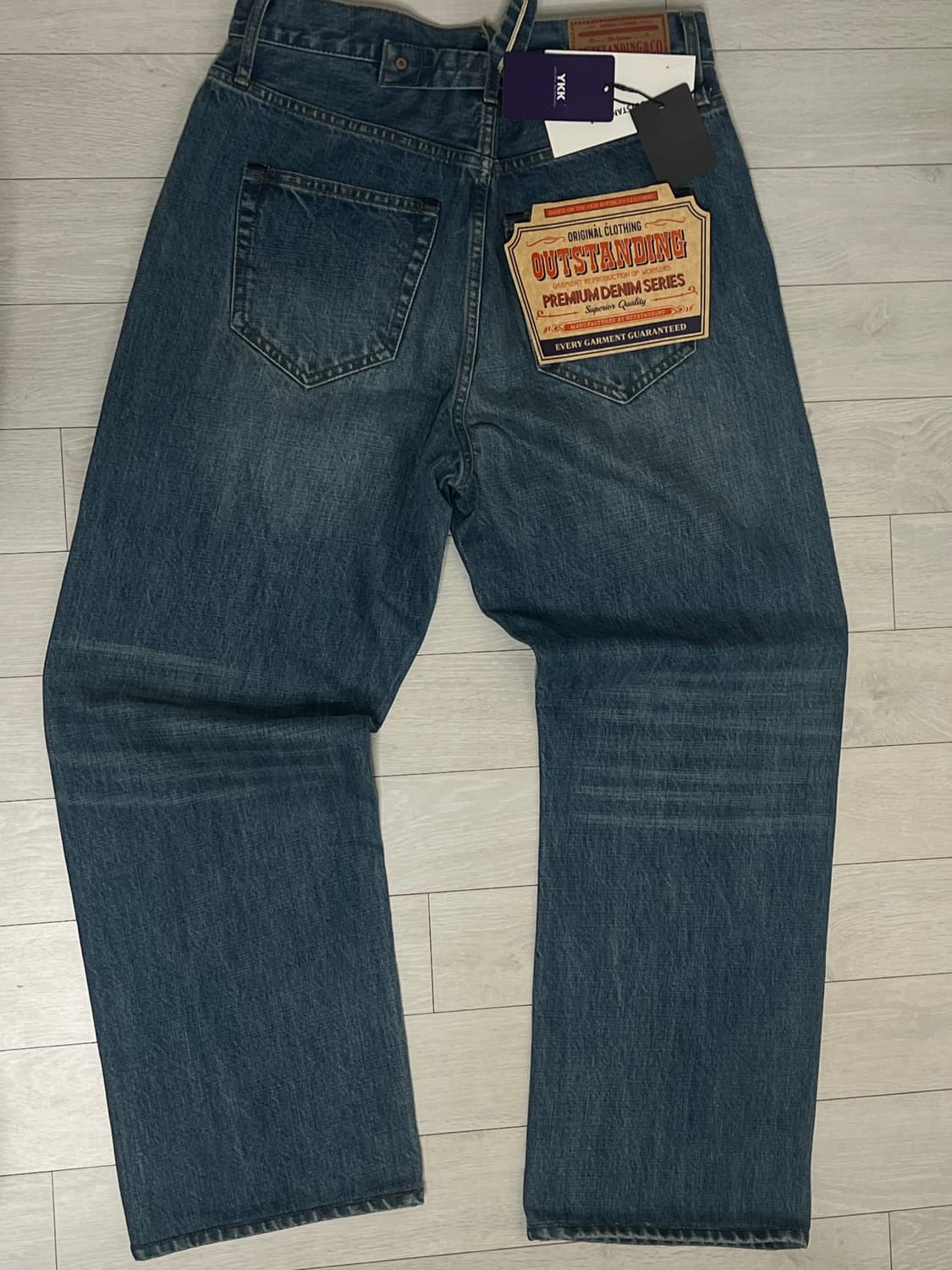 아웃스탠딩 30S CINCH BACK SELVEDGE WIDE PANTS 상품이미지2