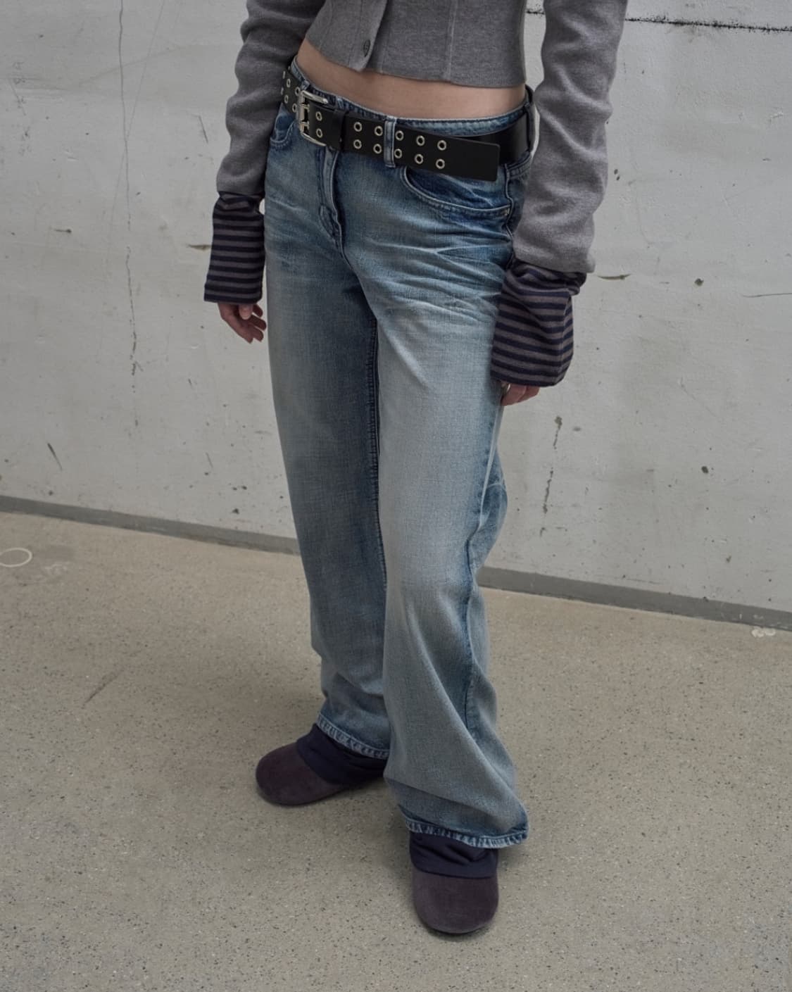 Lcdc 와이드 레그 워시드 데님 팬츠 상품이미지2