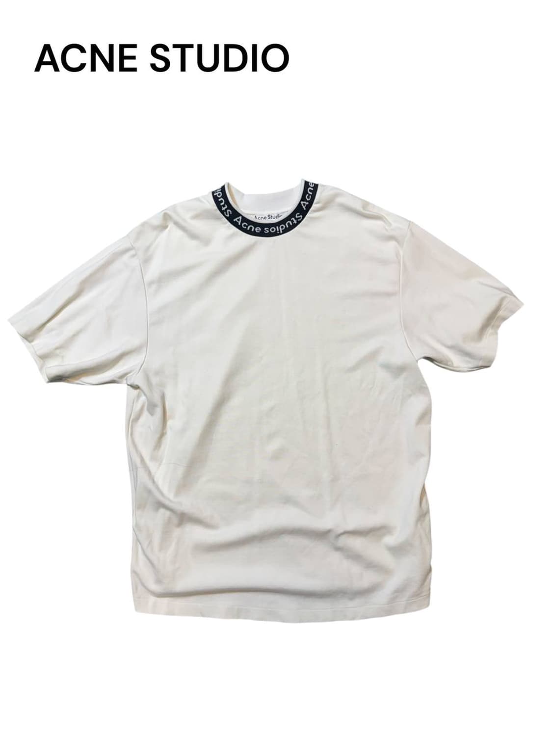 아크네 스튜디오 로고 바인딩 반팔 티셔츠 상품이미지1