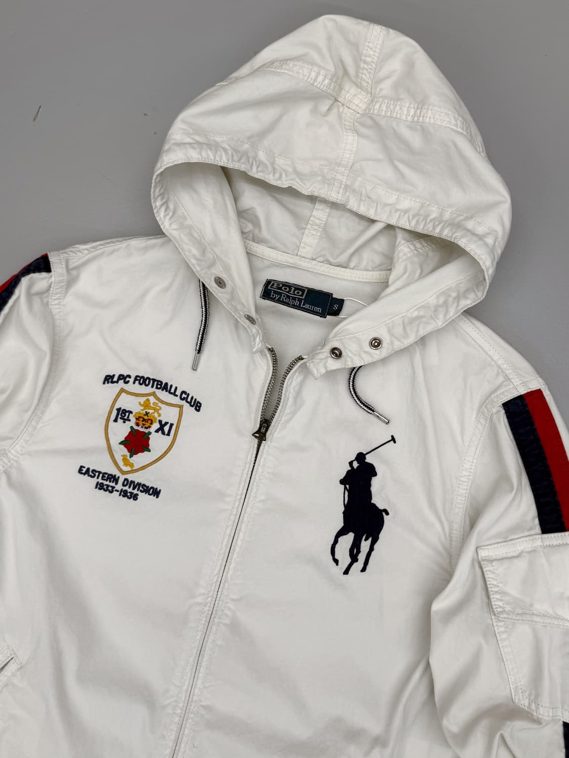 폴로 랄프로렌 00‘s 화이트 빅포니 코튼 후드 자켓 상품이미지4