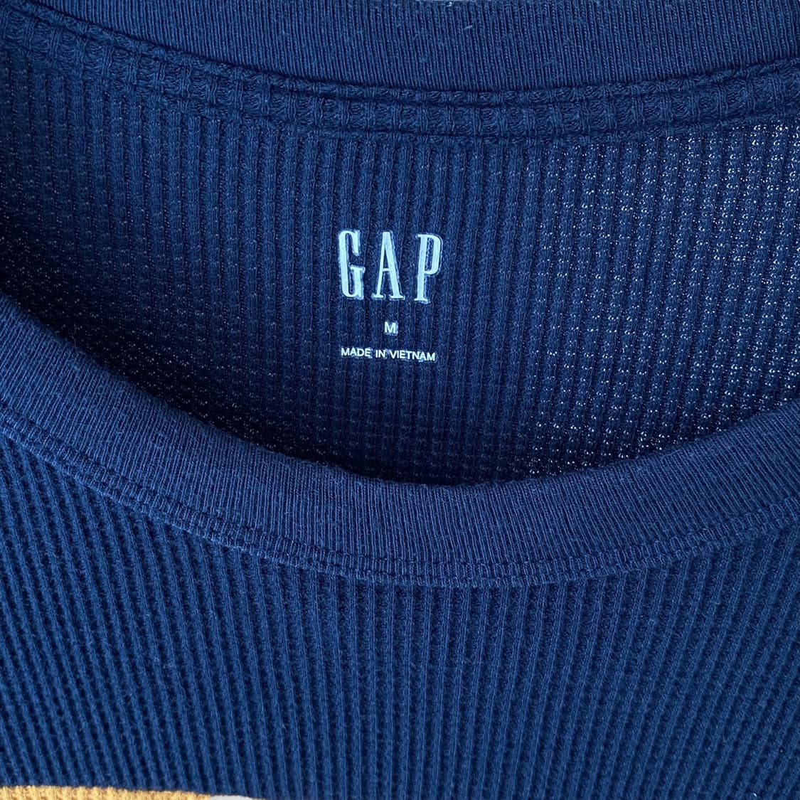 (M)GAP 갭 와플 긴팔 티셔츠 컬러블록 상품이미지3