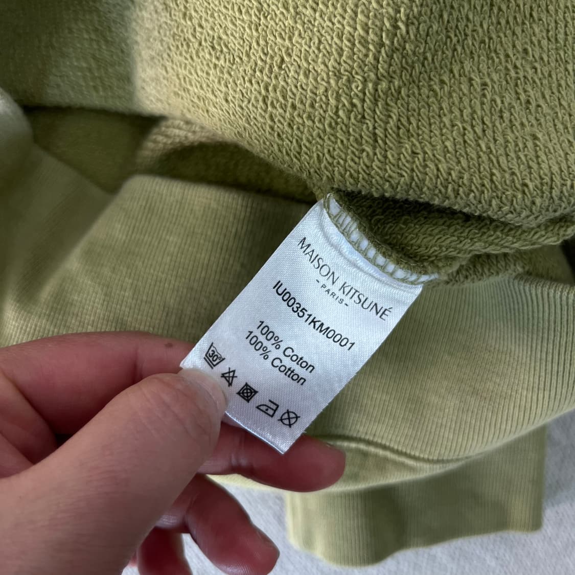 100 메종키츠네 올리브 원폭스 맨투맨 상품이미지5