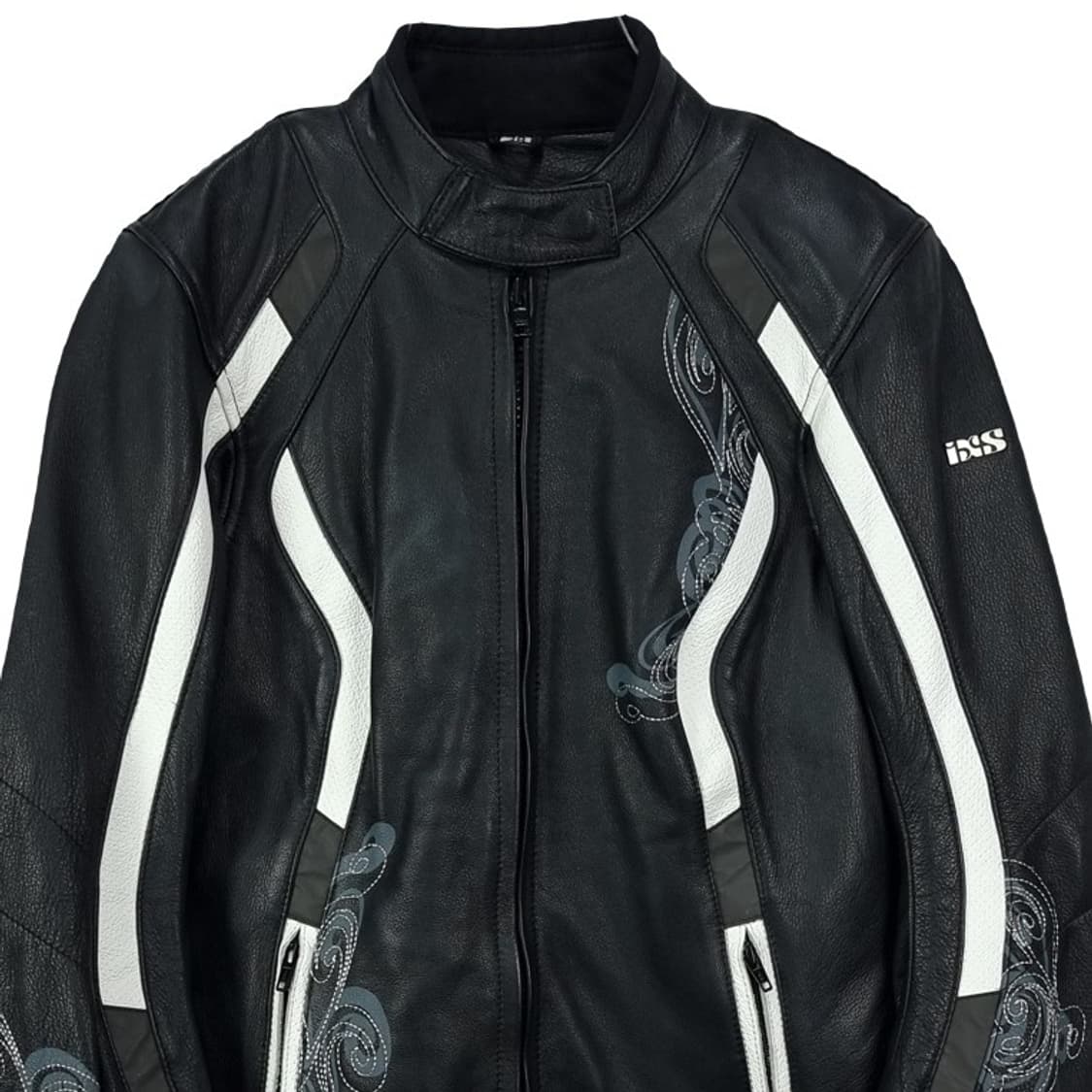 [IXS] 리얼 카우 스킨 레더 바이커 레이싱 자켓 블랙 M17813 상품이미지4
