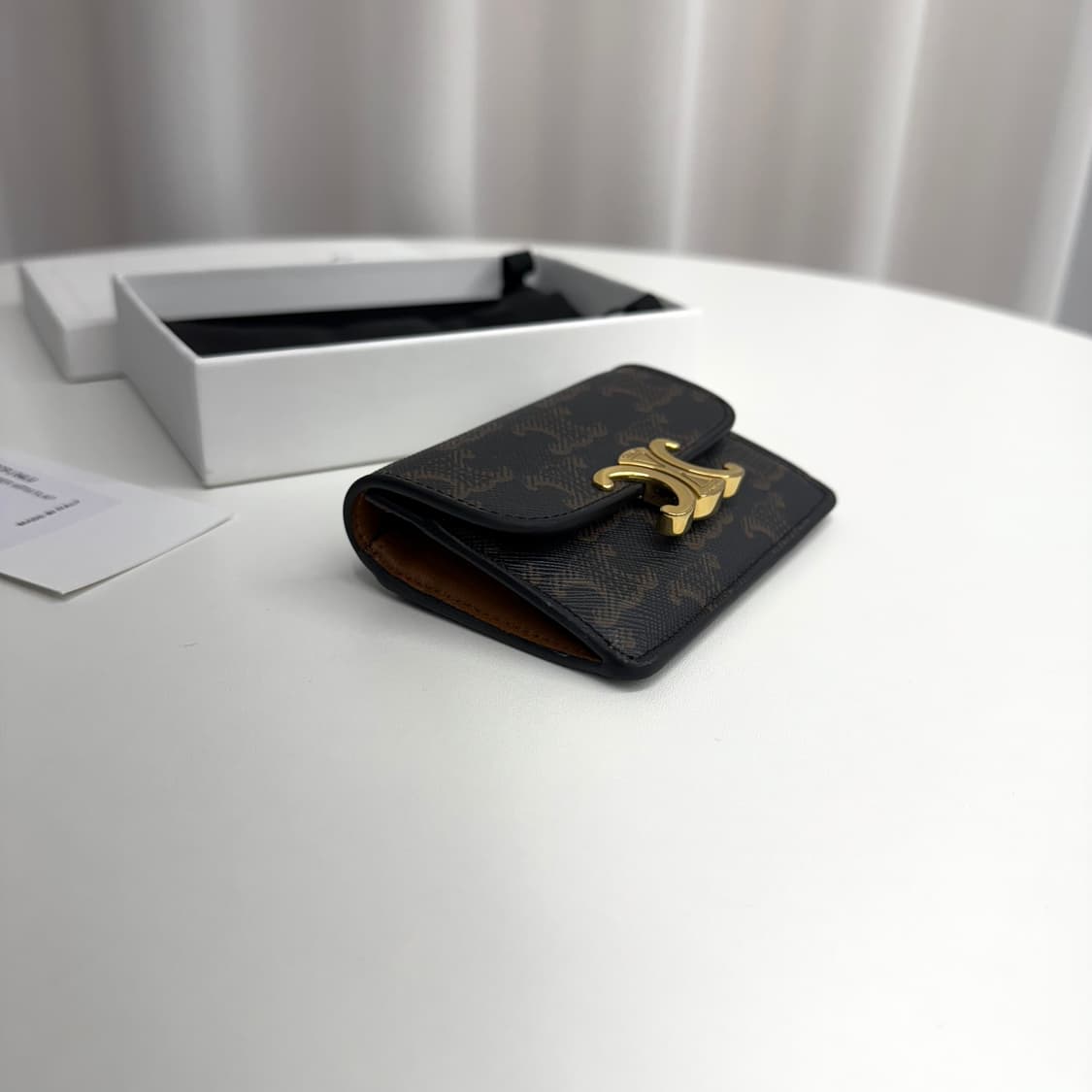 [풀박스] 셀린느 트리오페 플랩 카드지갑 탄 상품이미지7