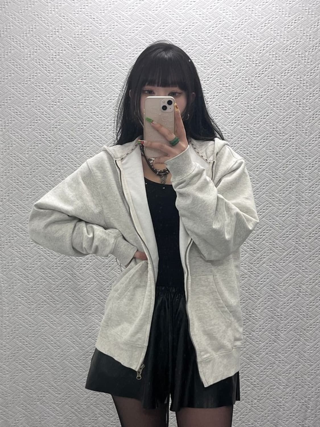 LEE 빈티지 대장핏 모던 캐주얼 오트밀 후드집업 M C09499 상품이미지1