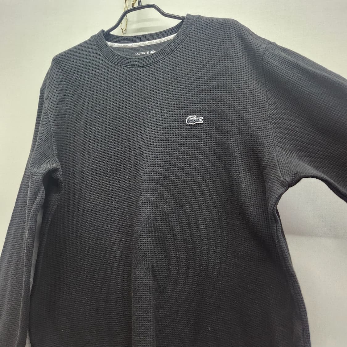 라코스테 로고 와플 롱슬리브 긴팔티 XL(XL) 상품이미지3