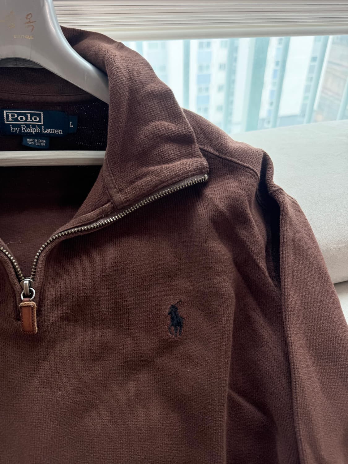 폴로 랄프로렌 하프집업 니트 초코브라운 상품이미지3
