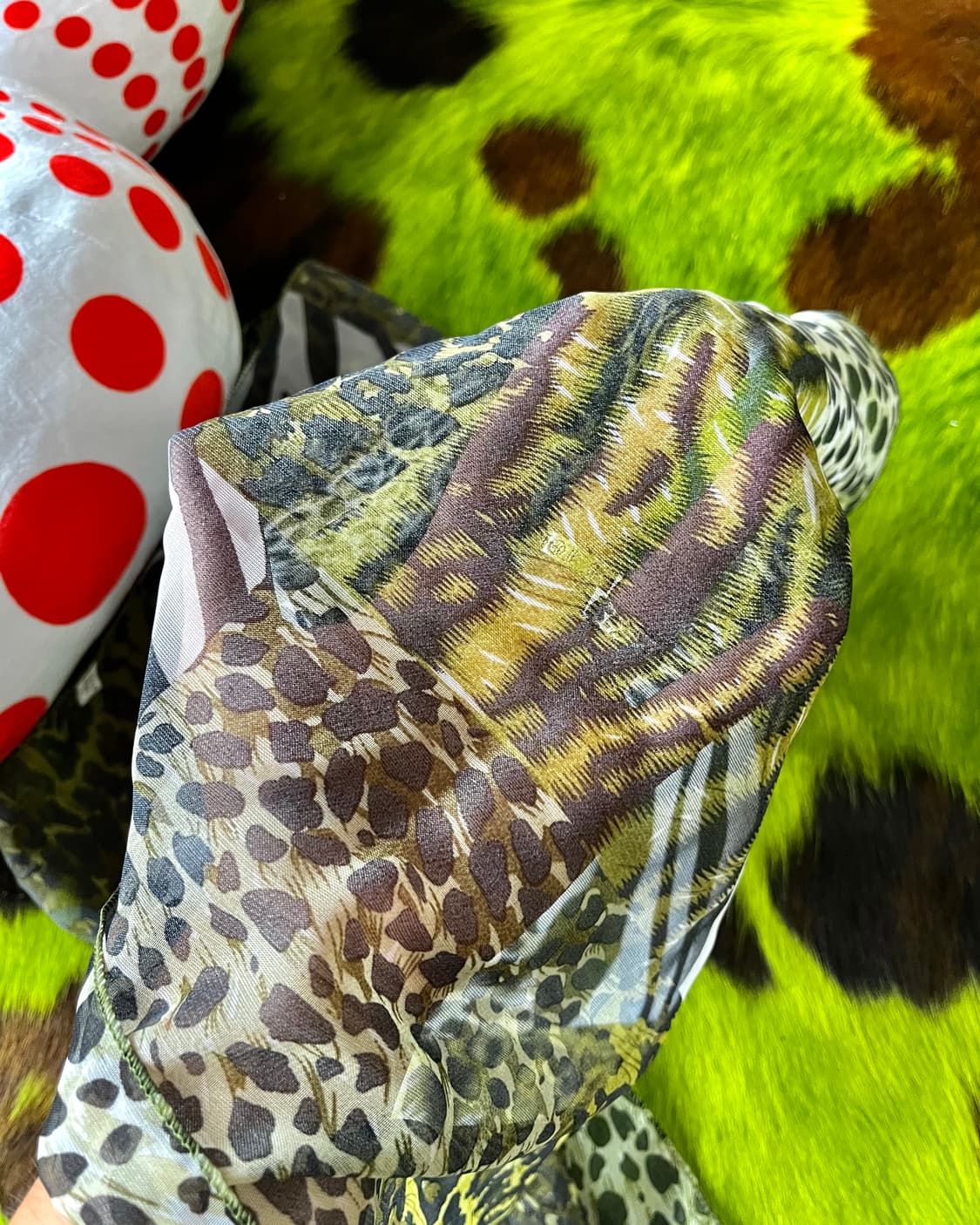 Jpn Vintage Animal Mixed Long Scarf 상품이미지7
