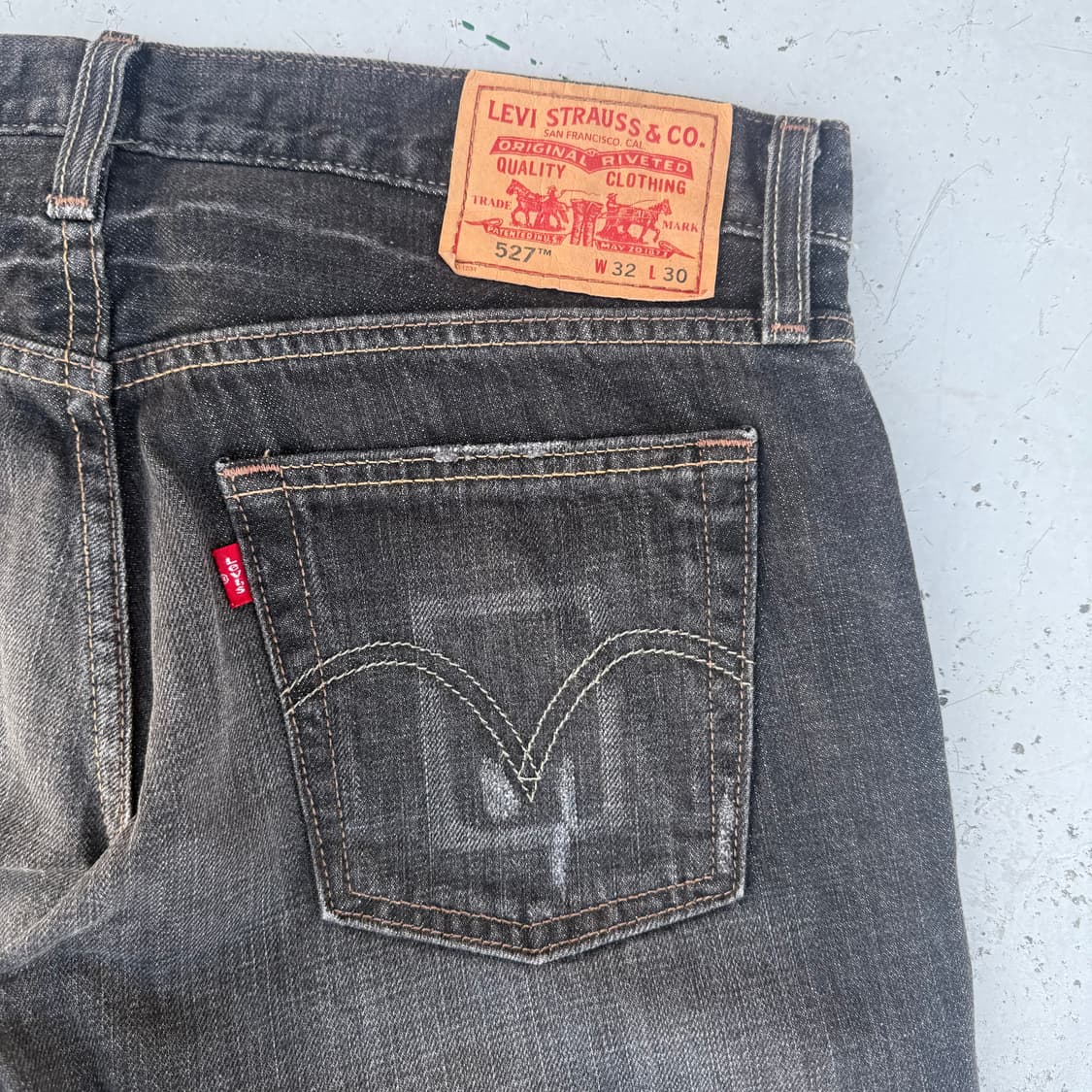 [32] levi's 리바이스 527 부츠컷 블랙진 청바지 상품이미지9