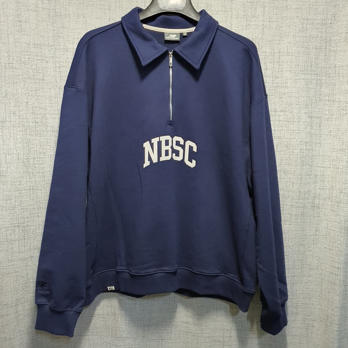 뉴발란스 남성 반집업 카라 맨투맨  상품이미지1