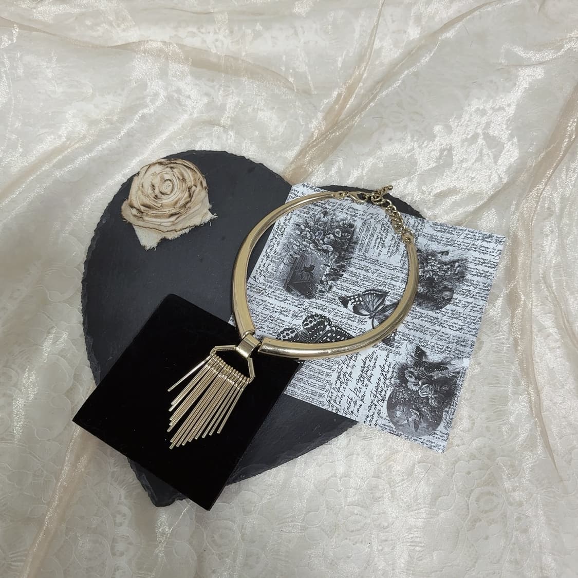 빈티지 고딕 태슬 초커 목걸이 상품이미지2