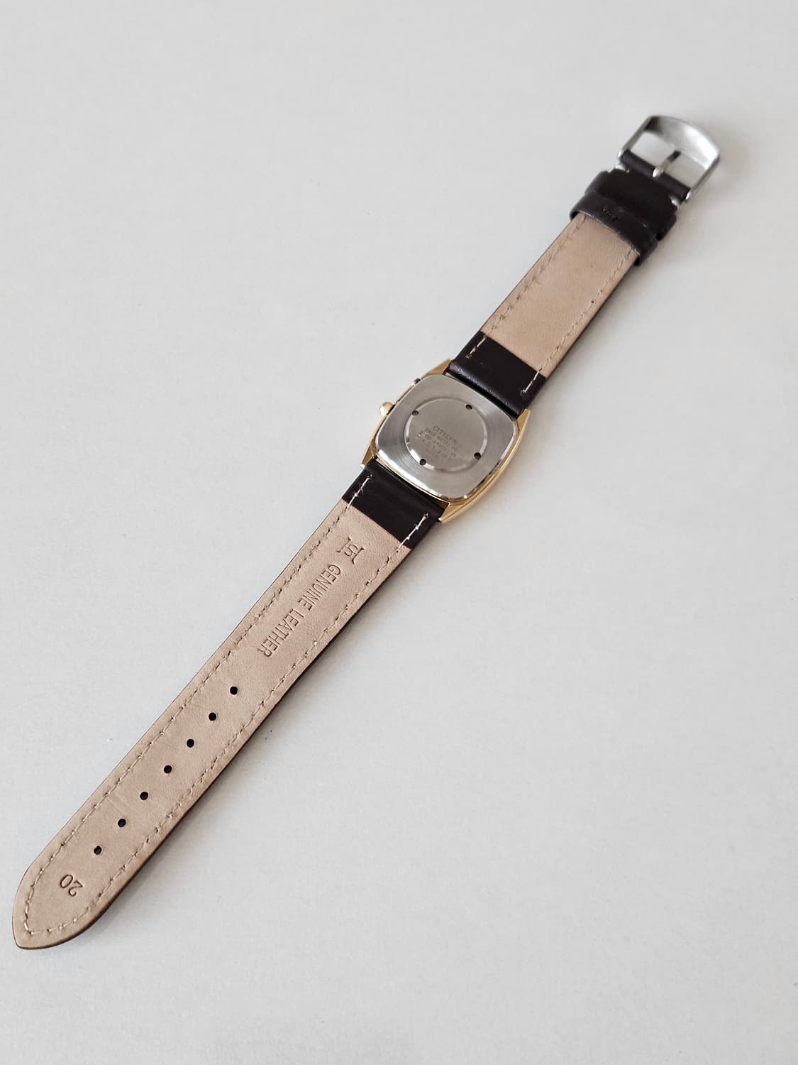 빈티지 시티즌 알람 쿼츠 빈티지 가죽 시계 상품이미지6