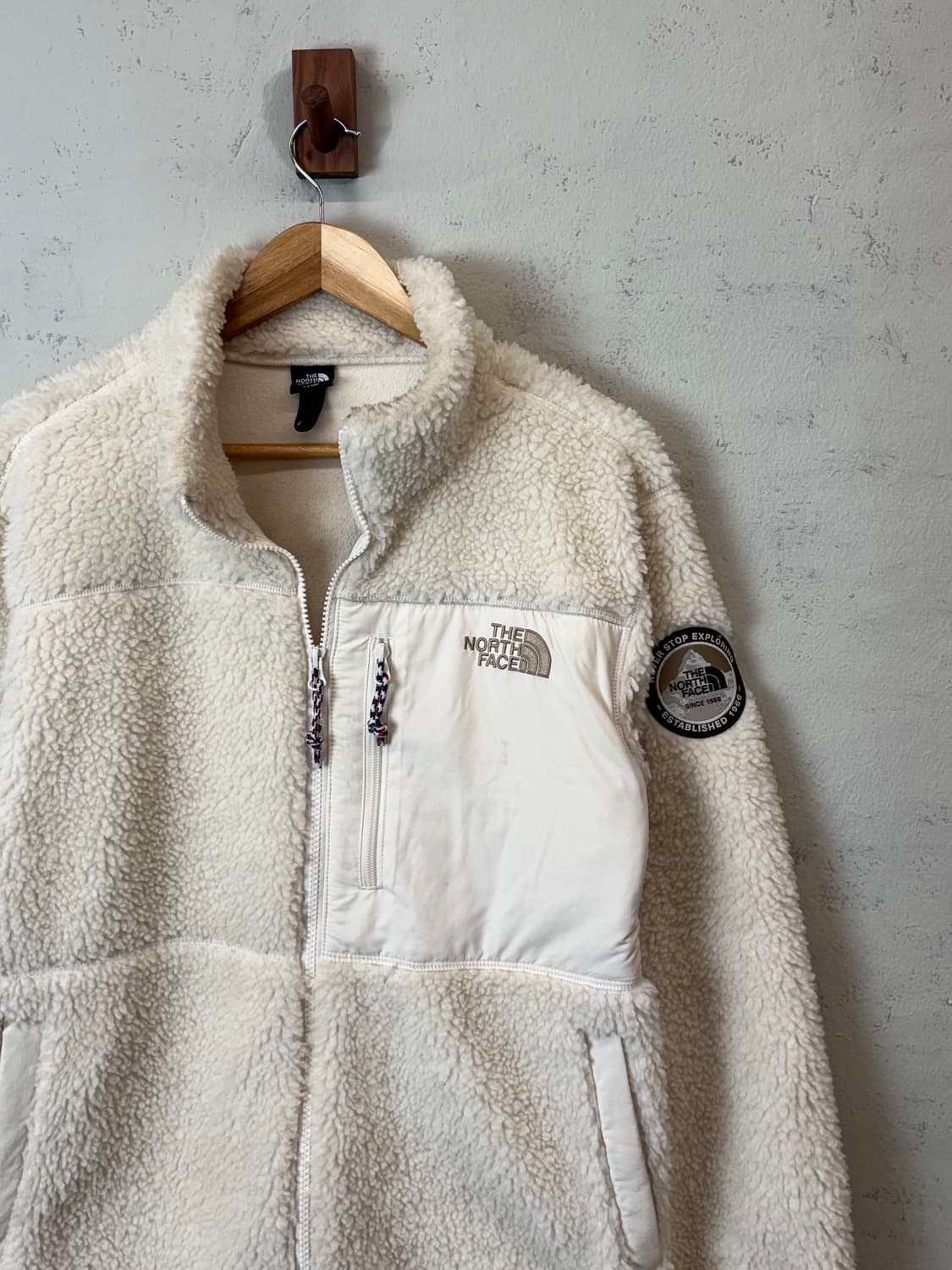 노스페이스 크림 화이트 후리스 자켓 상품이미지3