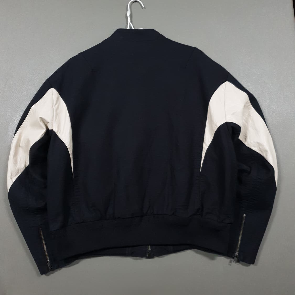 실측 XL) 르마드 신형 23ss 바이커 숏 자켓 투웨이 집업 블랙 상품이미지9