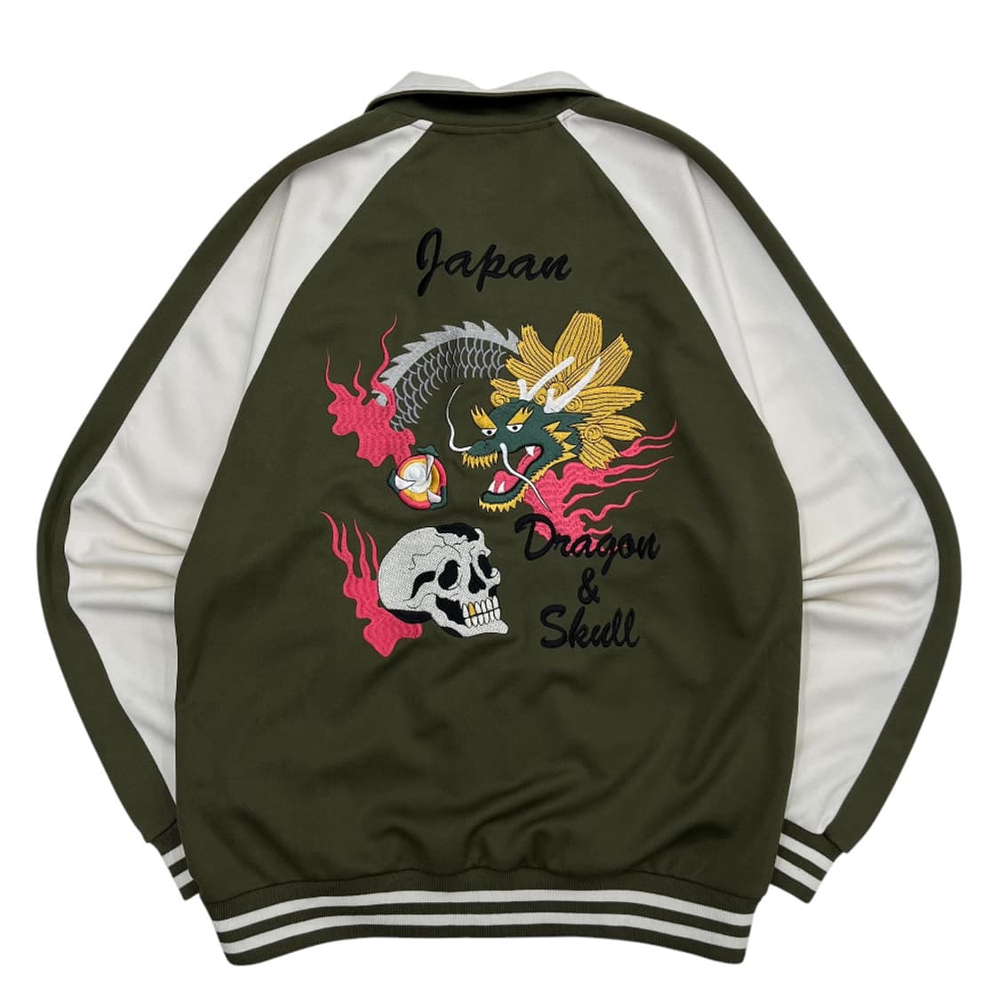 재팬 오리엔탈 자수 베이지 나그랑 카키집업 M 상품이미지5