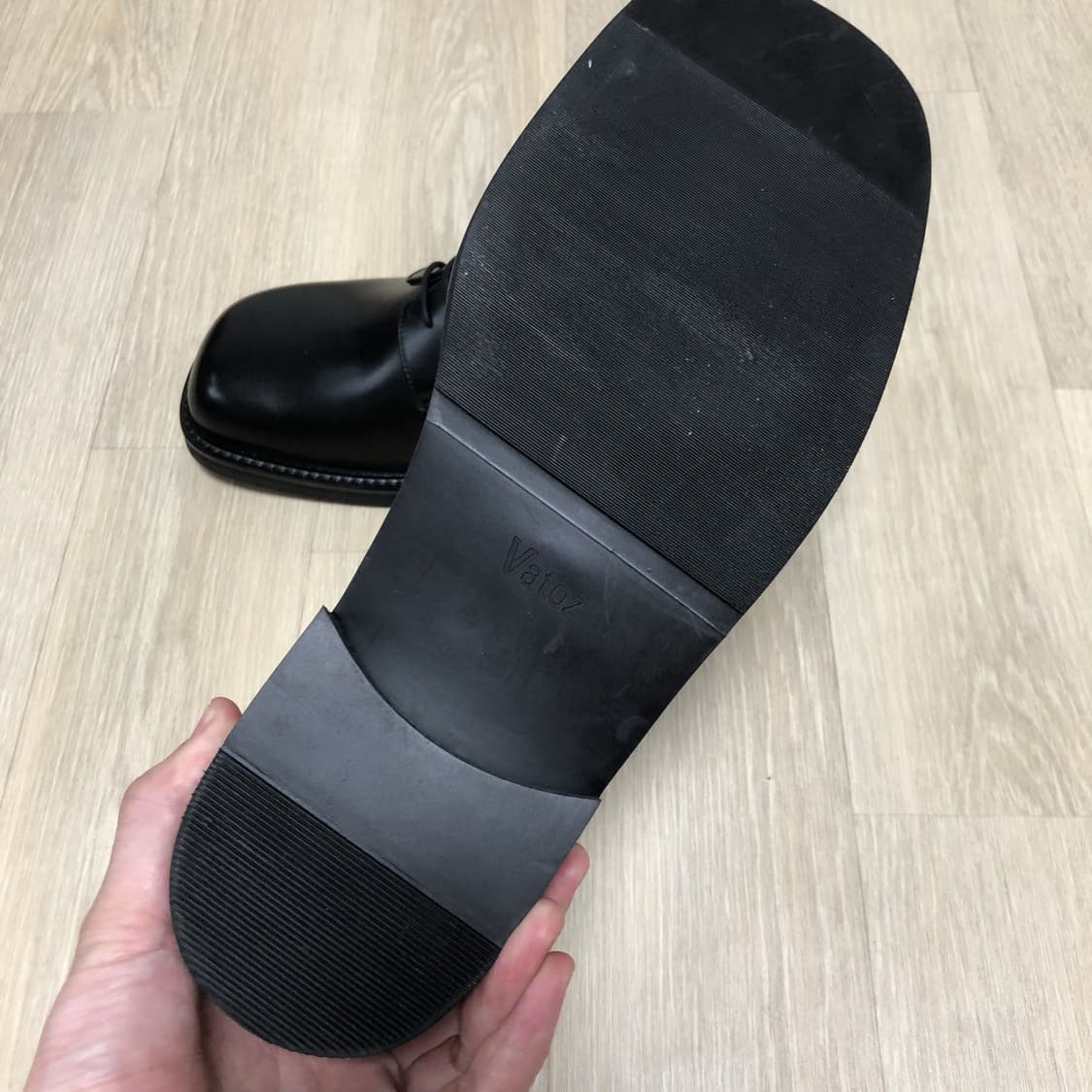 (280) 새상품 바토즈 VATOZ 와이드 스퀘어토 더비 슈즈 블랙 상품이미지3