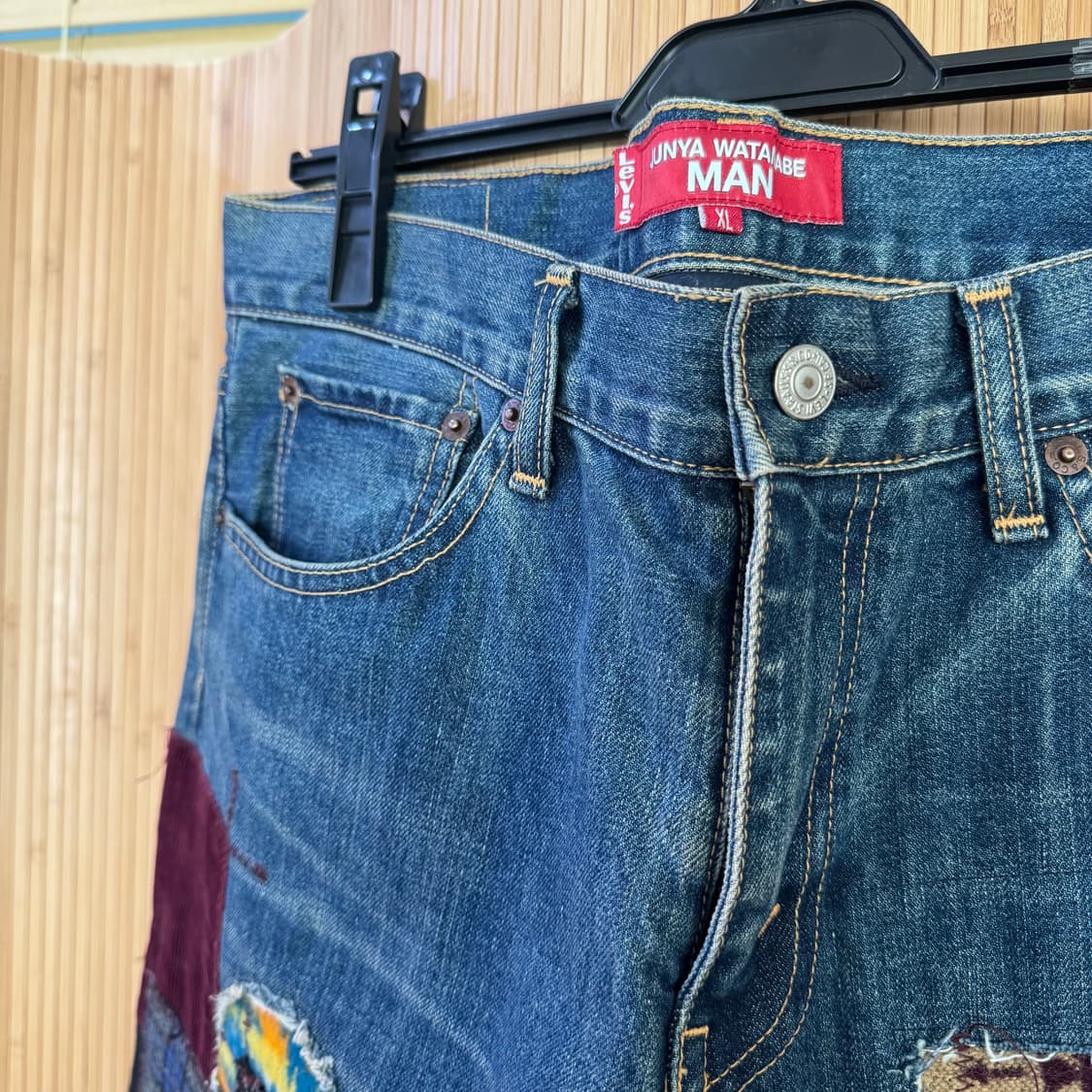 준야와타나베x펜들턴x리바이스 패치워크 데님 팬츠 상품이미지2