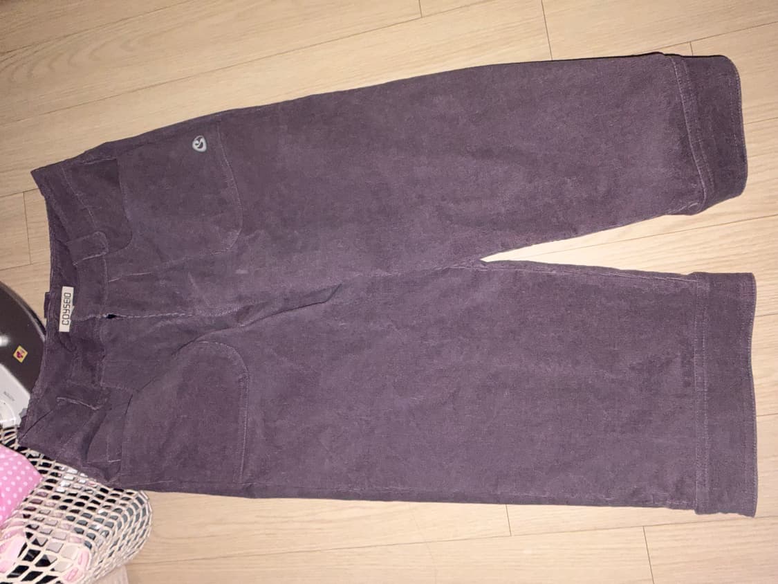 RUSTIC CORDUROY CAPRI PANTS PURPLE GREY 상품이미지2