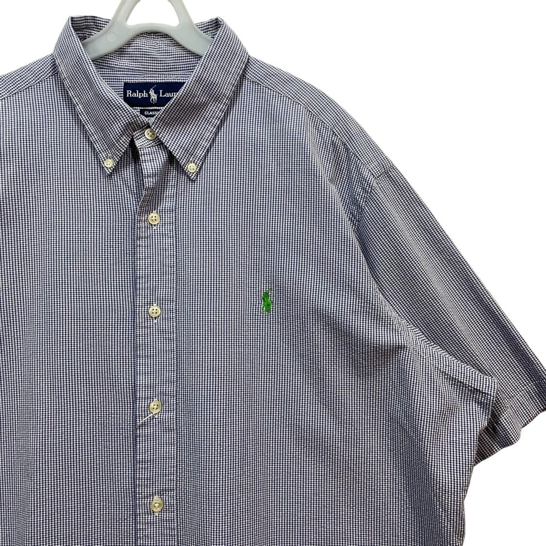 Polo Navy Mini Check Shirt 상품이미지2