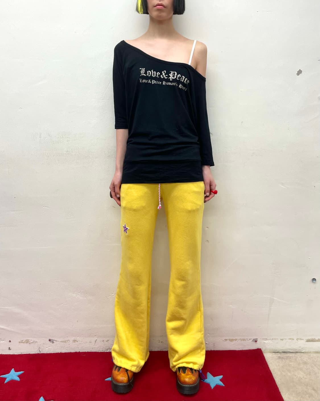 M.K.R Butterfly Embroidery Black T-shirt 상품이미지5