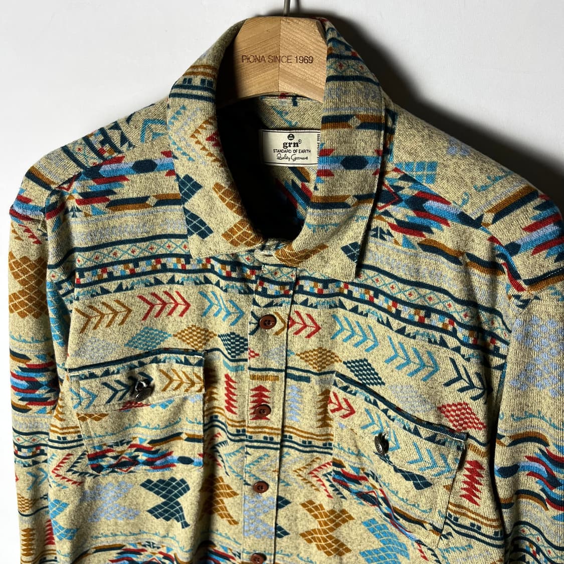 [Grn] 재팬 나바호패턴 콘초 웨스턴 셔츠 상품이미지2